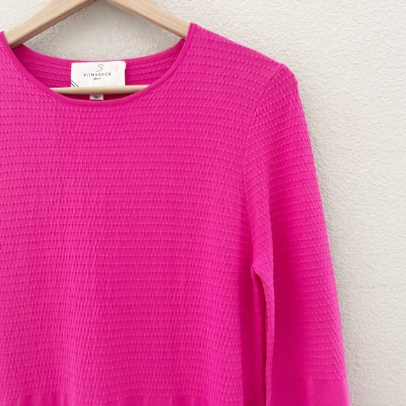 Pomander Place Lennox Maxi Dress Knit Blouson Sleeve Pink Feminine Elegant L - Picture 8 of 13